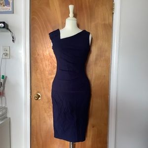 Navy Bodycon MIDI Dress